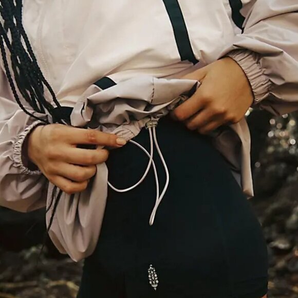 #63 NWT Free People Care FP Like The Wind Colorblock Jacket in Rose Wash Combo - Picture 5 of 9